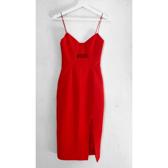 NICHOLAS Red Midi Dress - Picture 1 of 6